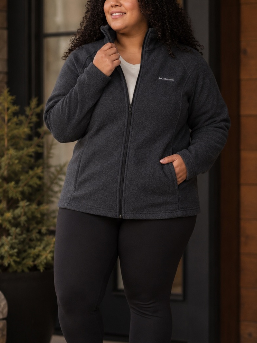 Columbia - NWT Charcoal Gray Fleece Jacket Size 3X - Picture 1 of 17